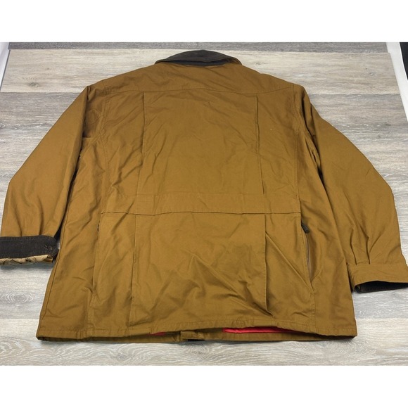 ORVIS Heritage Field Coat Men XXL Waxed Jacket Brown Corduroy Collar Line Rare - Picture 2 of 15